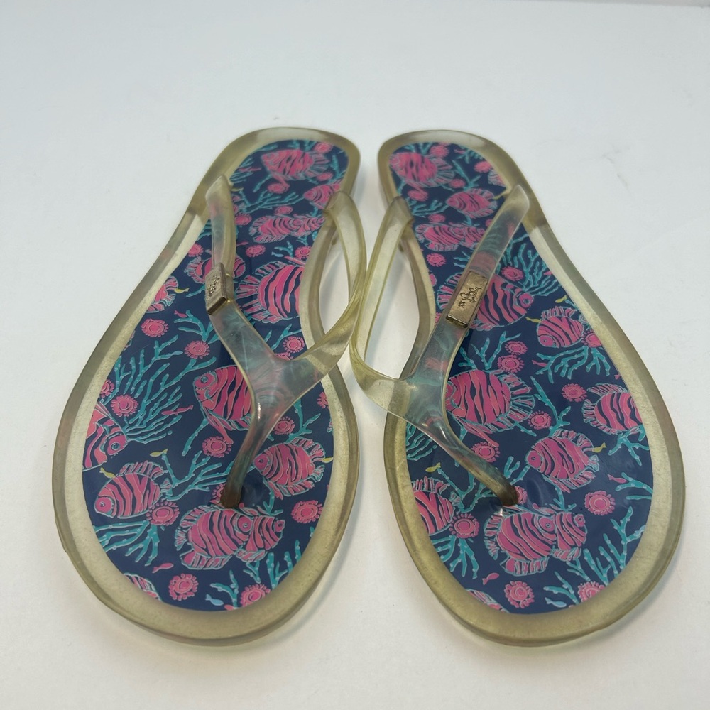 Lily Pulitzer Women's Shelly Jelly Sandals Prepp Size 37
